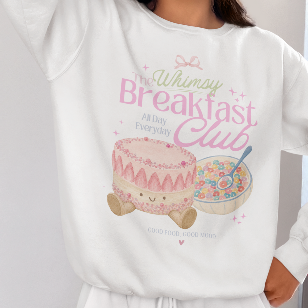 The Whimsy Breakfast Club Sweatshirt – Cute Coquette Breakfast Graphic Crewneck