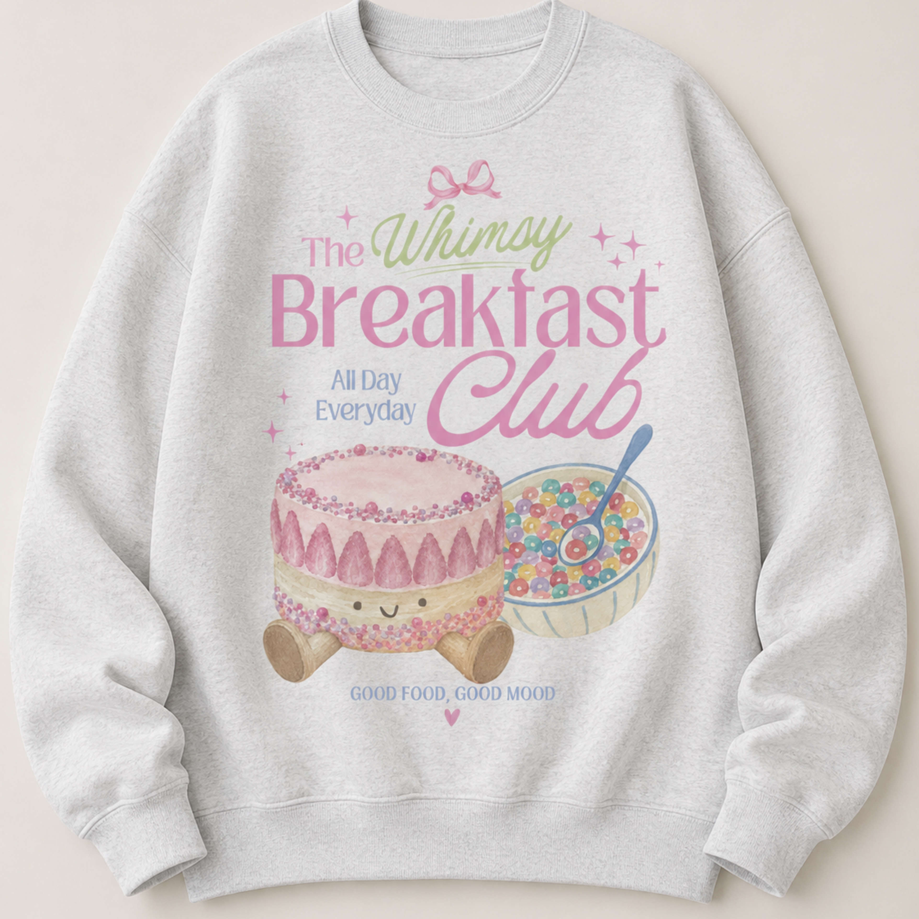 The Whimsy Breakfast Club Sweatshirt – Cute Coquette Breakfast Graphic Crewneck